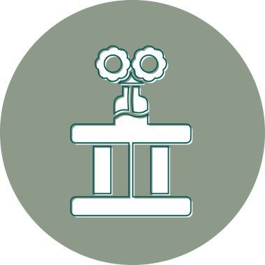 Bir tablo simgesinin vektör illüstrasyonu