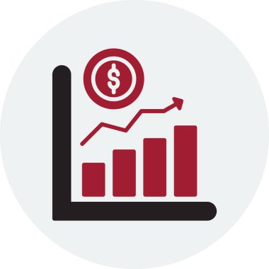 işletme büyüme grafiği vektör simgesi