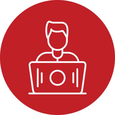 Çalışan ağ simgesi vektör illüstrasyonu