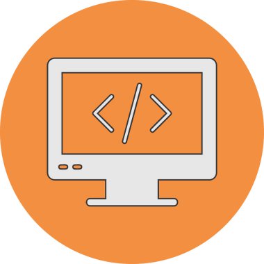 Web Kodlama tasarım vektörü simgesi