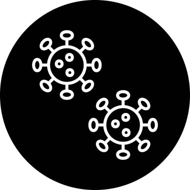 virüs web simgesi, vektör çizim