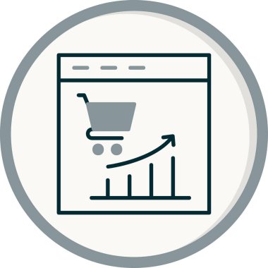 Piyasa. Web simgesi basit illüstrasyon