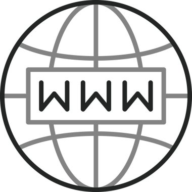 Alan adı web simgesi, basit vektör illüstrasyonu