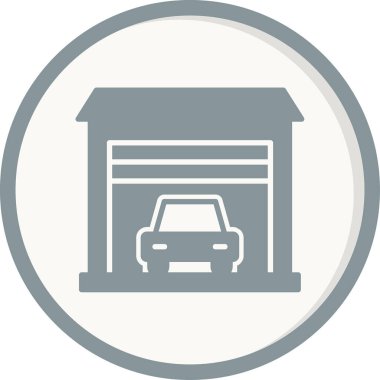 Garaj. Web simgesi basit illüstrasyon