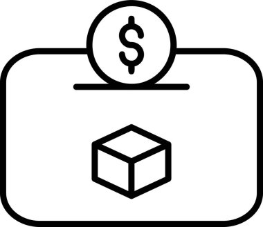 Depozito. Web simgesi basit illüstrasyon