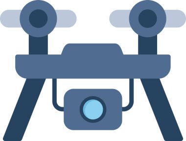 Drone simgesi, vektör illüstrasyonu basit tasarım