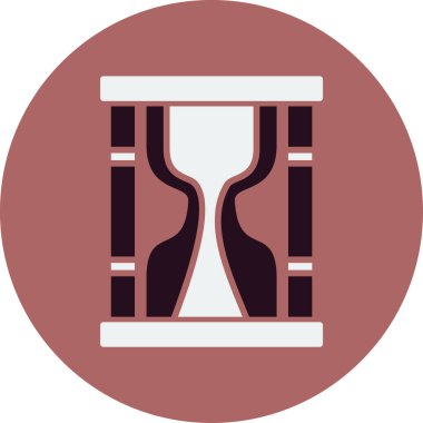 Kum saati simgesi, vektör illüstrasyonu 