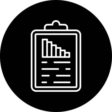  Tıbbi raporlu pano, basit çizgi çizimi