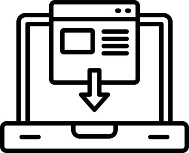 Dolu - taslak biçimdeki basit İniş Sayfası simgesi