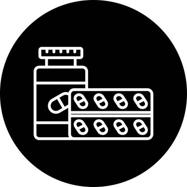 Antihistaminler web simgesi vektör çizimi