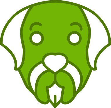 Pudelpointer köpek simgesi, vektör çizimi