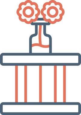 Bir tablo simgesinin vektör illüstrasyonu