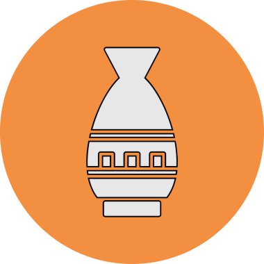 Vazo. Web simgesi basit illüstrasyon