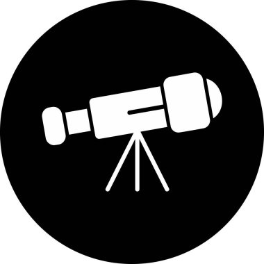 teleskop simgesi vektör illüstrasyonu