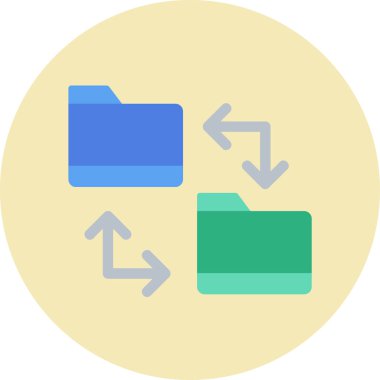 Dosya paylaşım simgesi, vektör illüstrasyonu