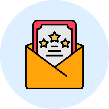 Davetiye modern simgesinin vektör illüstrasyonu