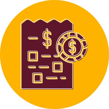 Fatura işi simgesi vektör illüstrasyonu