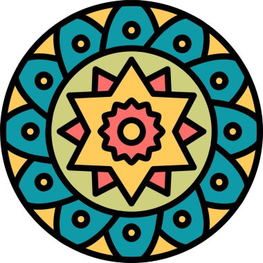 mandala tasarımı, web basit illüstrasyonu