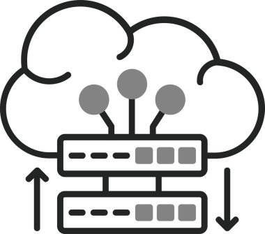 ağ paylaşım sunucu vektör illüstrasyonu