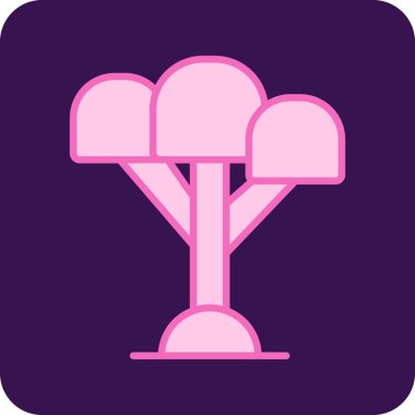 ağaç web simgesi basit illüstrasyon