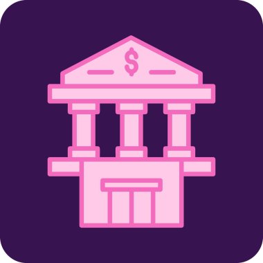 Banka web simgesi basit illüstrasyon 