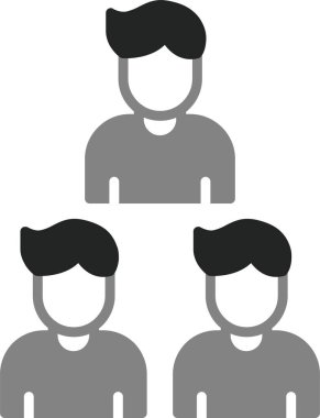 Takım çalışması. Web simgesi basit illüstrasyon