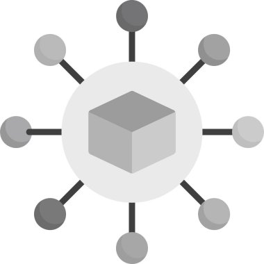Dağıtım simgesi tasarımının vektör illüstrasyonu