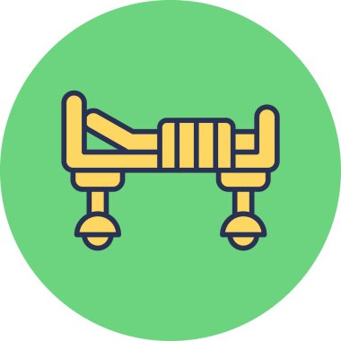 Hastane yatağı ikon vektör illüstrasyonu