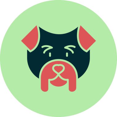 Safkan Bulldog logosu. hayvan simgesi. 