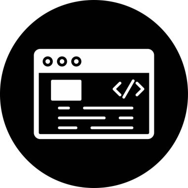 Web Yazılım simgesi, vektör illüstrasyonu