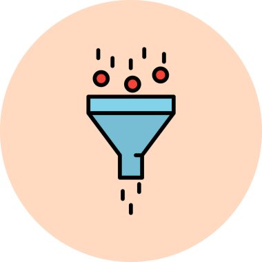 filtre ağ simgesi vektör illüstrasyonu