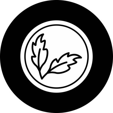 Taze ve sağlıklı yapraklar, hipoalerjenik sembol, vektör çizimi 