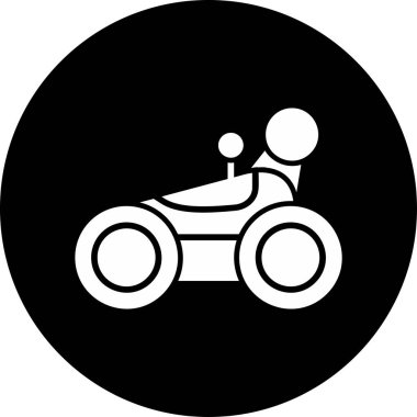 Dublör arabası. Web simgesi basit tasarım