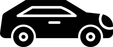 Vektör araba simgesi, temiz ve basit illüstrasyon.