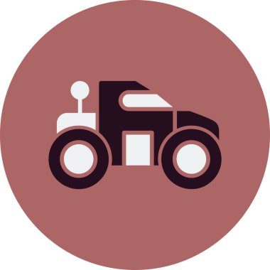 Vektör araba simgesi, temiz ve basit illüstrasyon.