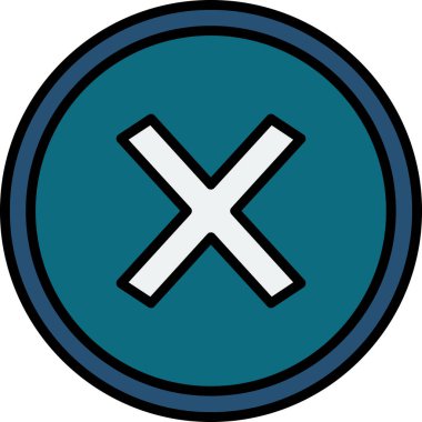 Çizgi biçimi vektöründe çarpma simgesi