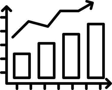 çubuk grafik simgesi, modern vektör illüstrasyonu