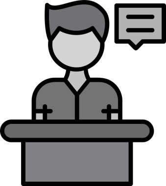 Tanık Web simgesi vektör illüstrasyonu