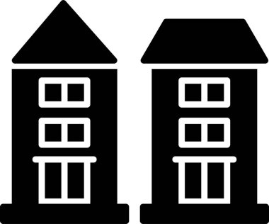 Binalar. Web simgesi basit illüstrasyon