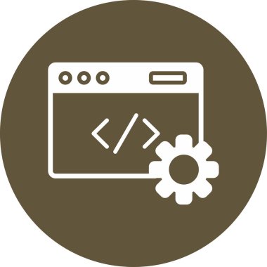 Web Yazılım simgesi, vektör illüstrasyonu