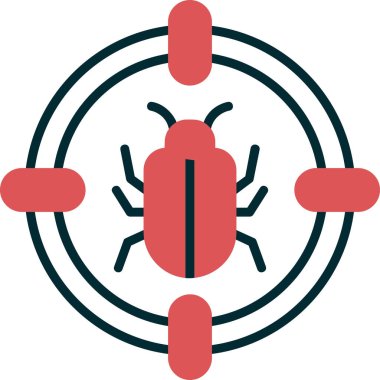 Kötü amaçlı web simgesi, basit vektör illüstrasyonu