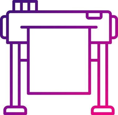 Kesilen belge için ofis aygıtının basit vektör resmi