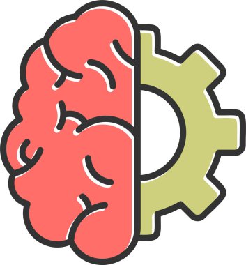 Aklını kullan. Web simgesi basit illüstrasyon 