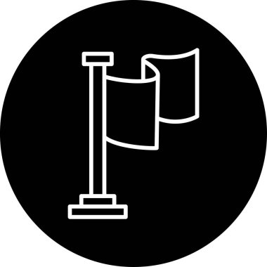 Bayrak. Web simgesi basit illüstrasyon