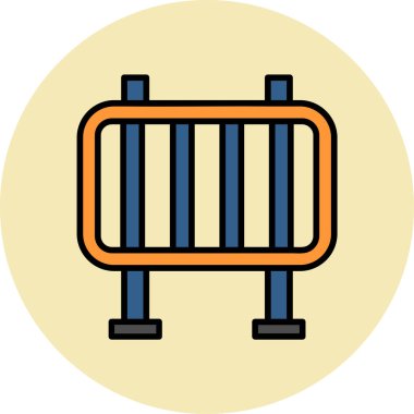 Bariyer ağ simgesi vektör illüstrasyonu