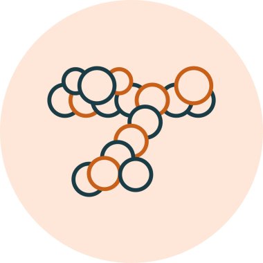 Bakteri simgesi, vektör illüstrasyonu basit tasarım