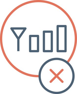 Sinyal ağ ikonu vektör illüstrasyonu