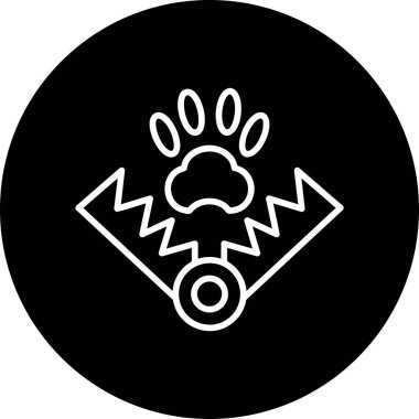 ayı kapanı ağ ikonu vektör çizimi