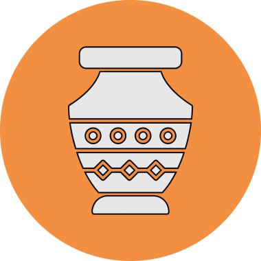 Vazo. Web simgesi basit illüstrasyon