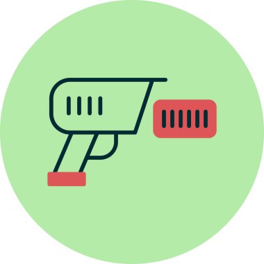 Barkod okuyucu web simgesi, basit vektör illüstrasyonu